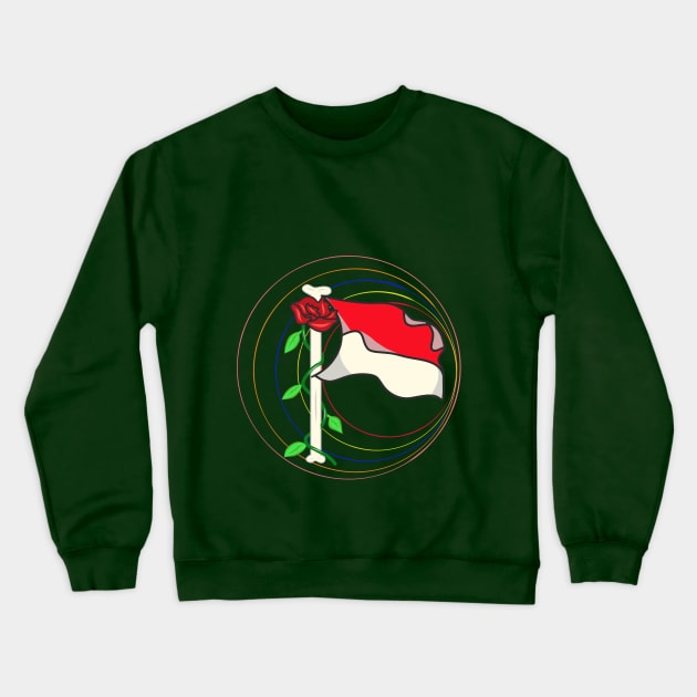 Indonesian flag Crewneck Sweatshirt by Sshirart